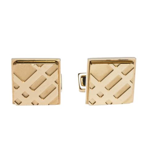 burberry black onyx square cufflinks gold|Burberry Cufflinks .